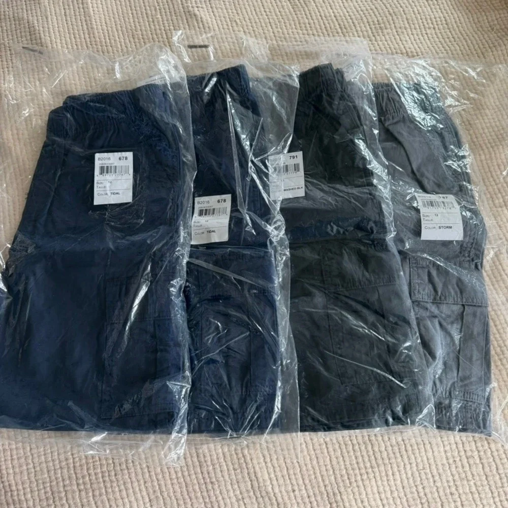 The Children's Place Cargo Shorts Kids Sz 12 Ripstop B2016 NEW 4PC Bundle Lot